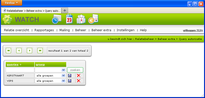 query autorisatie query autorisatie