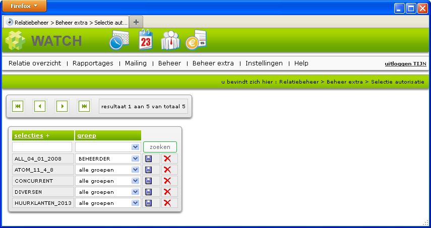 selectie autorisatie selectie autorisatie